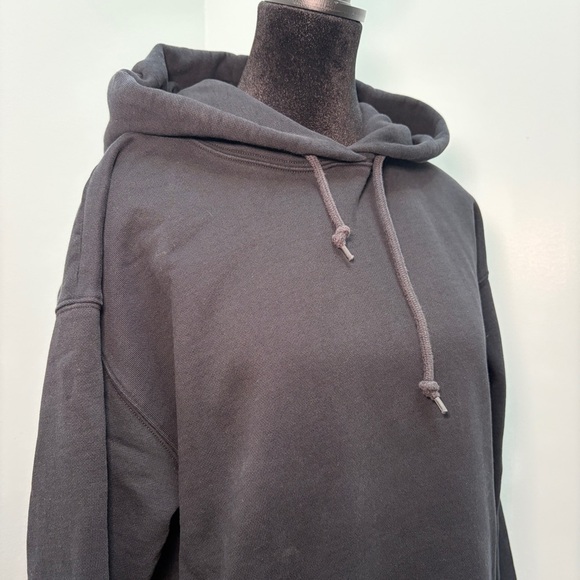 Aritzia Super World The Super Fleece Relaxed Hoodie Black Size Large - Picture 2 of 10